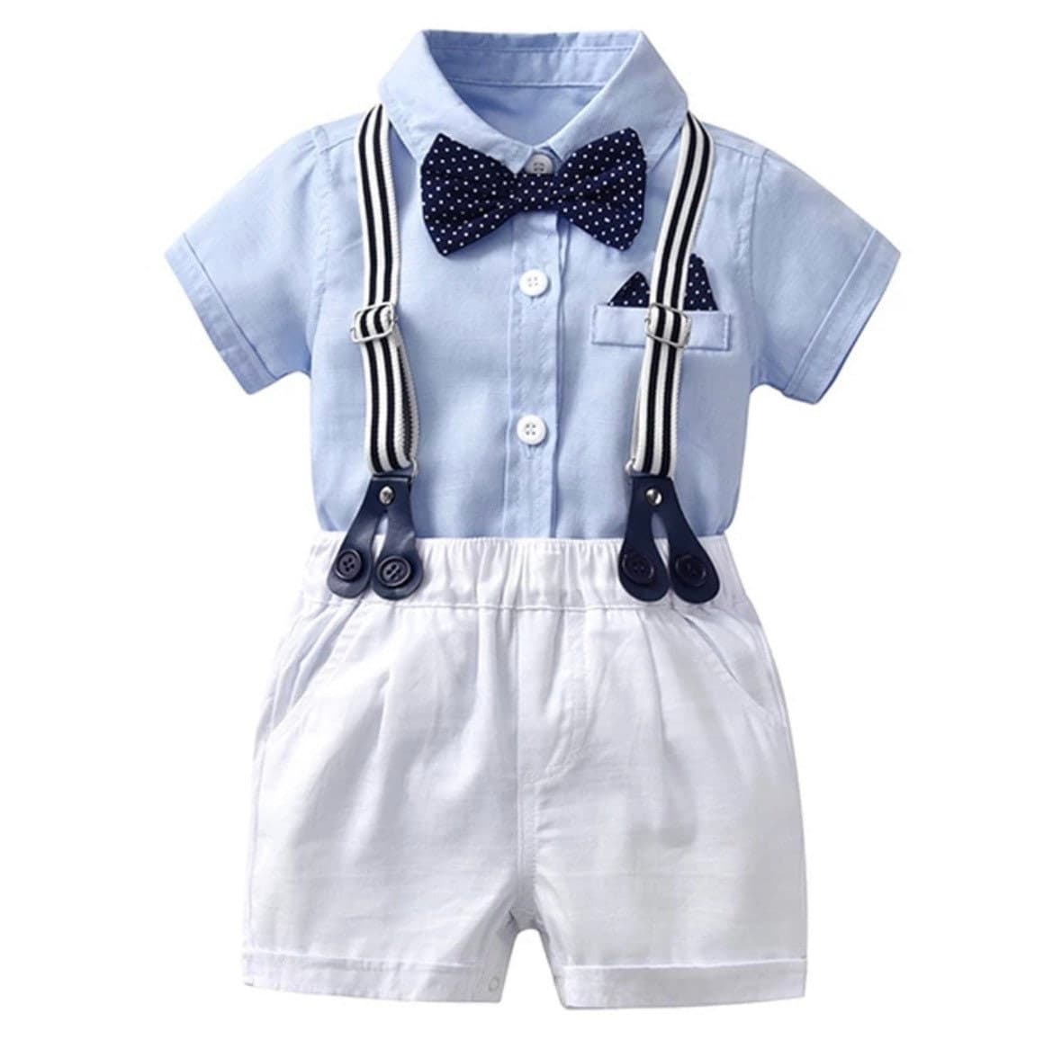 Byron - Baby Boy Wedding Suit with Bowtie, Newborn to 2 years Suit Set.