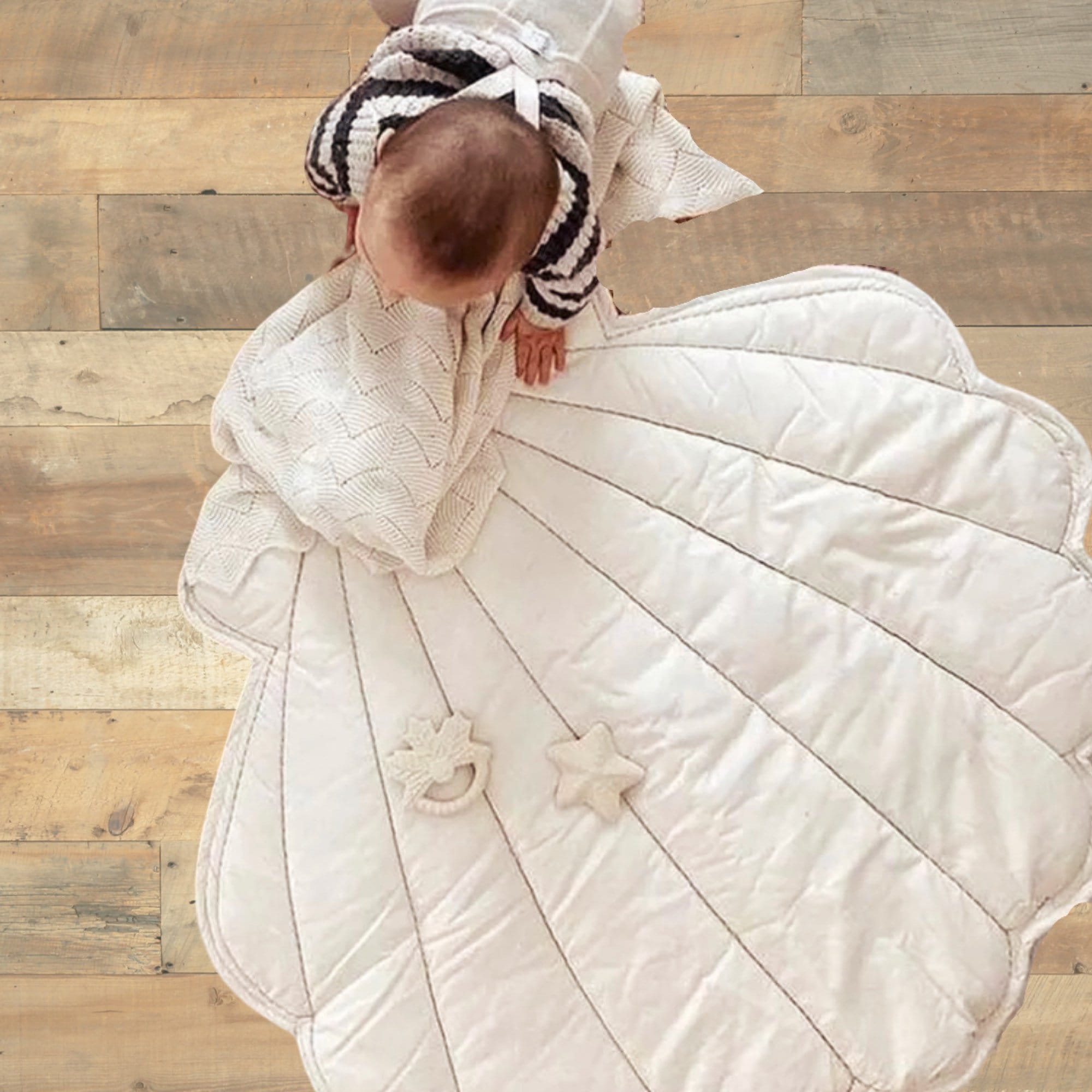 Nursery rug - shell play mat, shell cotton rug, tummy time mat, Baby shower gift, kids infant floor mat, children's play mat.
