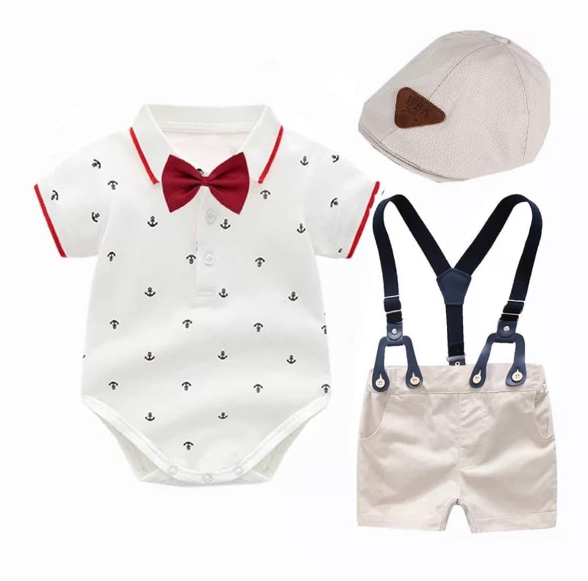 Baby Boy Short Sleeve Cotton Suit Set.