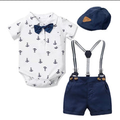 Baby Boy Short Sleeve Cotton Suit Set.