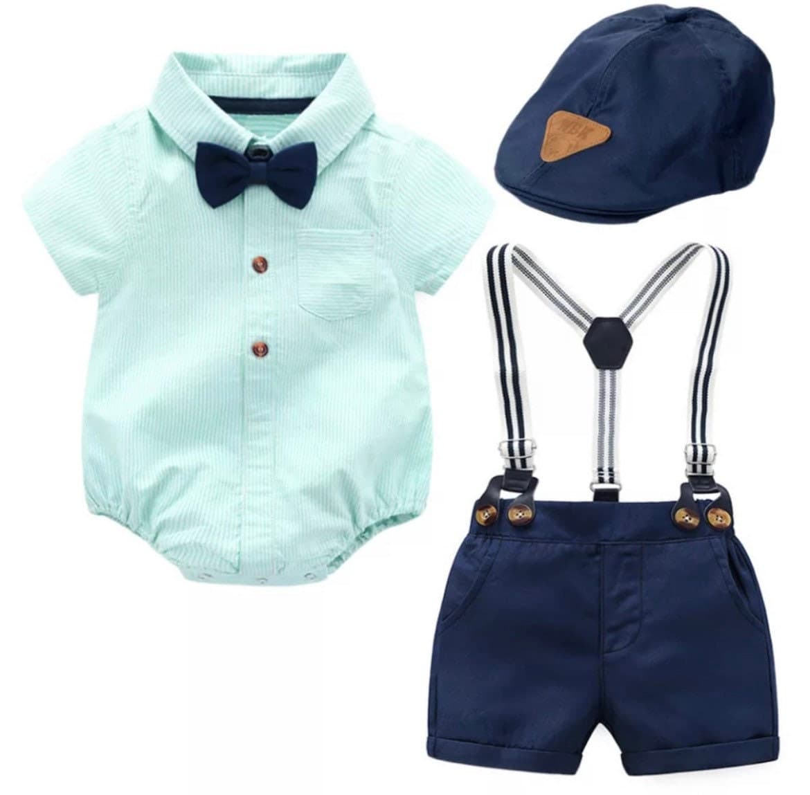 Baby Boy Short Sleeve Cotton Suit Set.