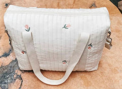 Quilted Baby Bag, Stylish Diaper bag, Baby Diaper Bag , Mummy Shoulder Bag,  Embroidered Quilted Nappy Bag, Pram Bag, Nappy Bag.