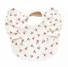 Waterproof Spill Baby Bib with Frills-
 These adorable and practical Bibs are perfect for fun and messy feeding time.Easy to wipe down and with a cod catch section - perfect for spills and to catch the f-Bijou Bubs