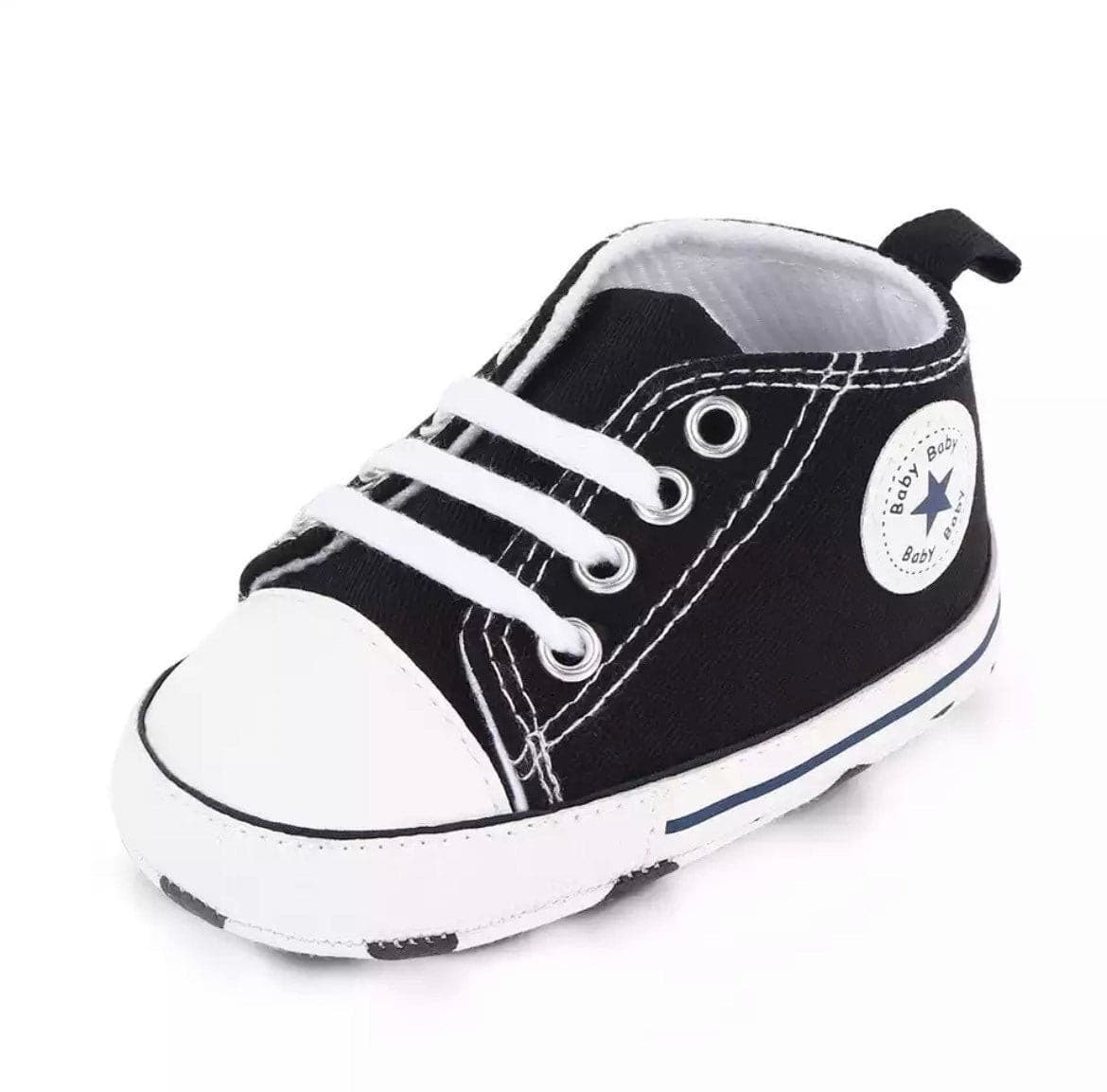 Star Born - Unisex Baby Sneakers Like Converse-
 Welcome! Thanks for looking in our shop and viewing these beautiful baby shoes.Your baby will look so adorableIn these smart casual shoes perfect for so many occas-Bijou Bubs