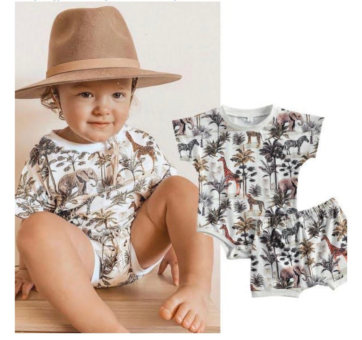 Boys Jungle Print Clothing set.