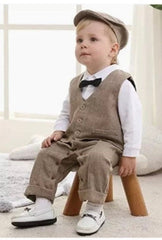 Charlie - Baby Boy Gentleman Romper Wedding Suit , Size Newborn to  3 years.