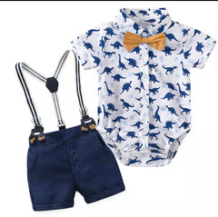 Berkeley - Baby Boy Gentleman Romper Suit Set-This outfit is designed for a little Gentlemen.This will dress up your little baby boy to look special for many / any occasions - well made and so cute on!This is tr-Bijou Bubs