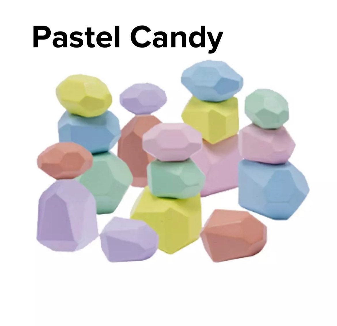 Wooden Montessori Baby Toys - Baby Toy Blocks - Wooden Baby Toys, Wood Balancing Blocks , Wooden toys,  Natural Wood Montessori Rocks.