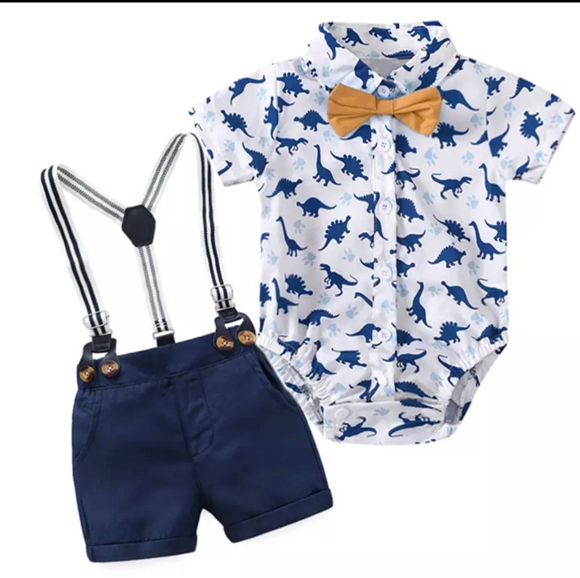 Baby Boy Short Sleeve Cotton Suit Set.