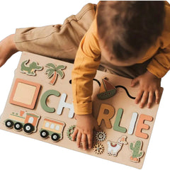Wooden Name Puzzle - Personalized Name Puzzle Toy Gift.