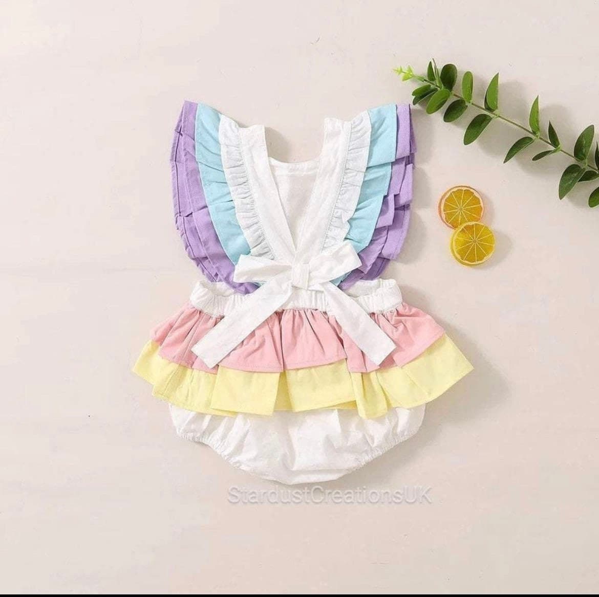 White baby girl romper for photo, Simple Smash cake outfit girl photoshoot, Cotton ruffle romper first birthday , rainbow first birthday.