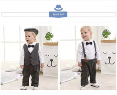 Charlie - Boys Wedding Suit Set with Waistcoat, Hat and Bow tie.