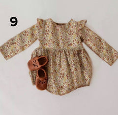 Boho Floral Blouse - Organic Cotton Romper,.