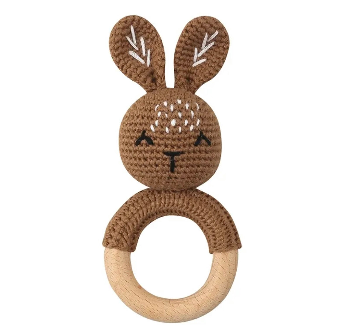 Crochet Baby Bunny Rattle.