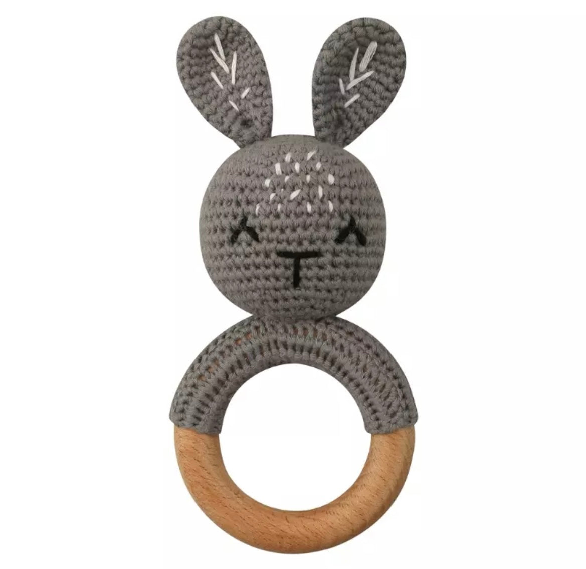 Crochet Baby Bunny Rattle.