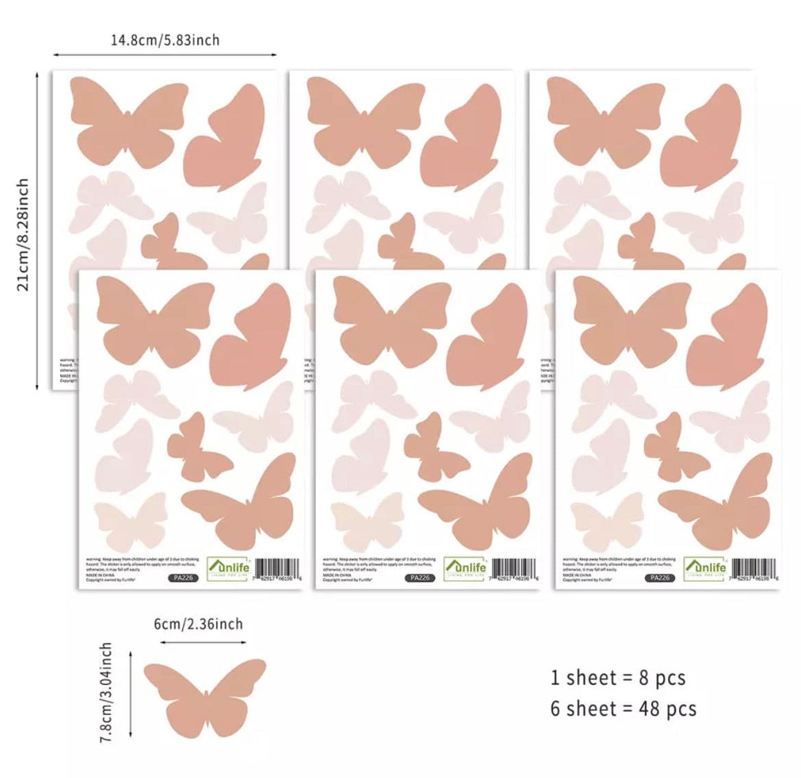 Nursery Wall Decals - Butterfly Light.