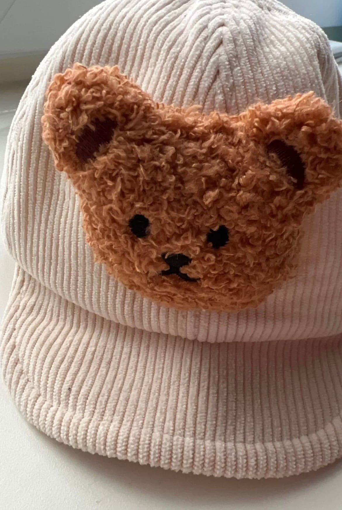 Fuzzy Bear Baby Cap Hat.