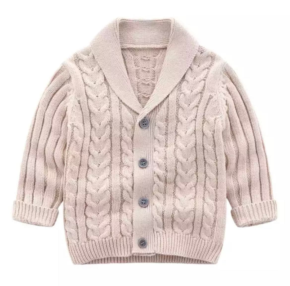 Oxford - Baby Boys Cardigan , Beige Oatmeal.