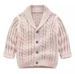 Oxford - Baby Boys Cardigan , Beige Oatmeal.