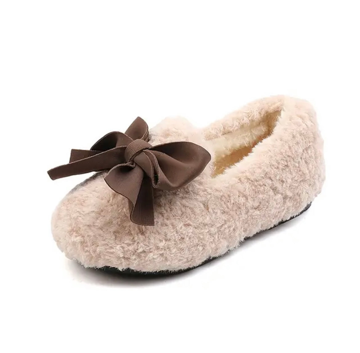 Girls Fluffy Bow Shoes.