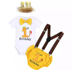 Boys First Birthday Costume  - Lion Tale.