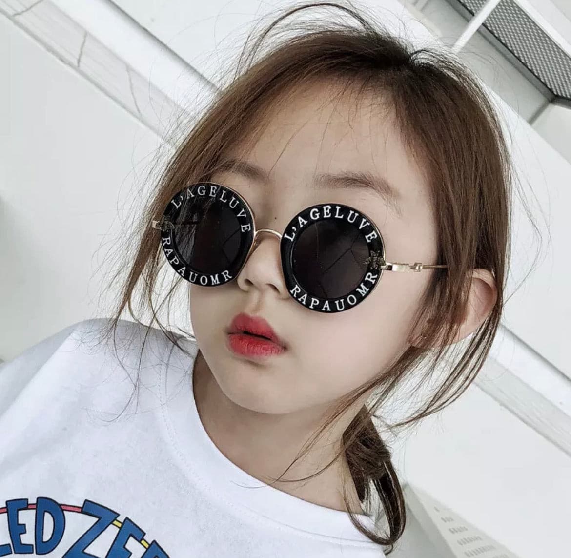 Black Designer Look Sunglasses for Toddlers.