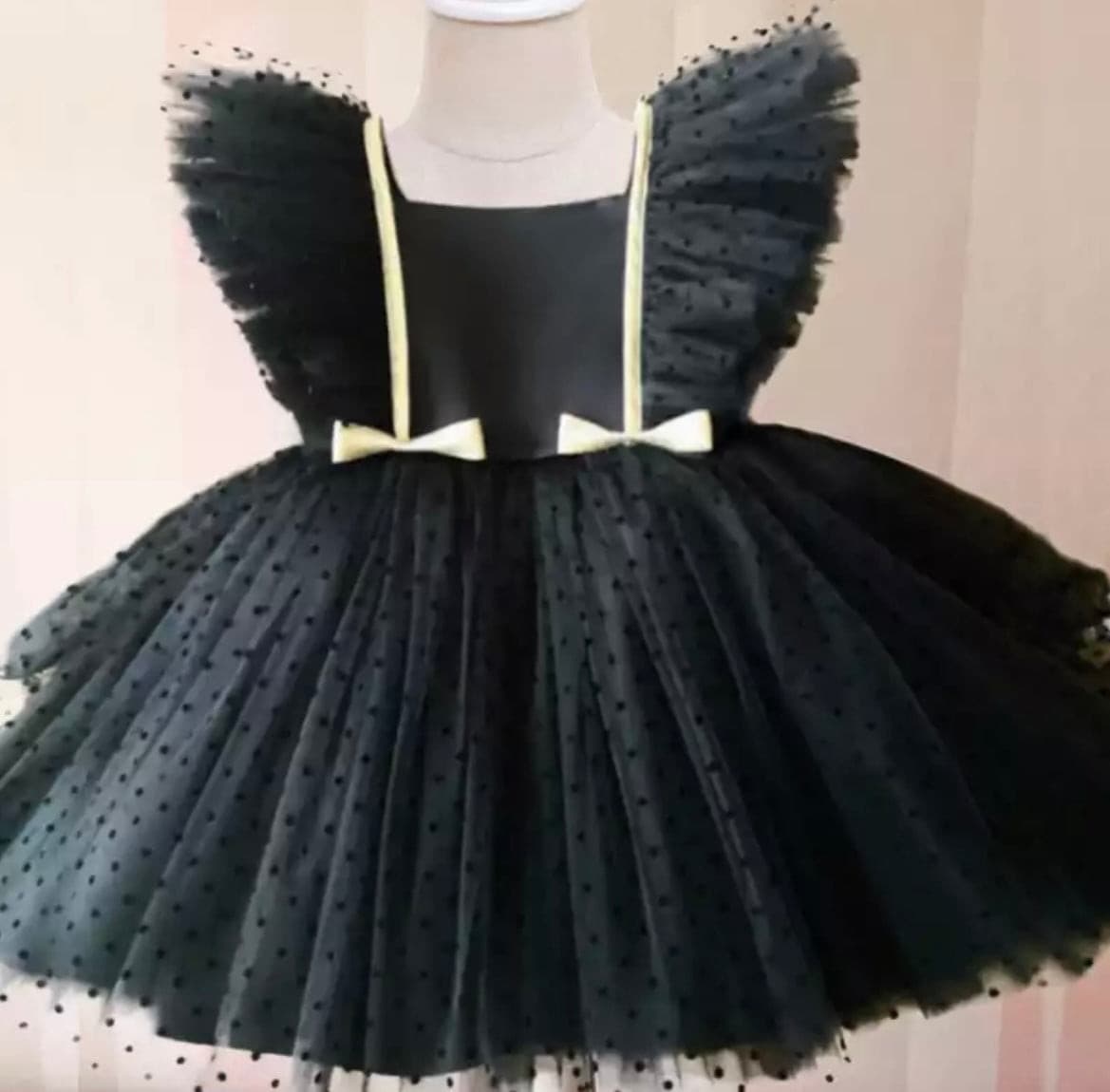 Girls Princess Tulle Dress - Black.