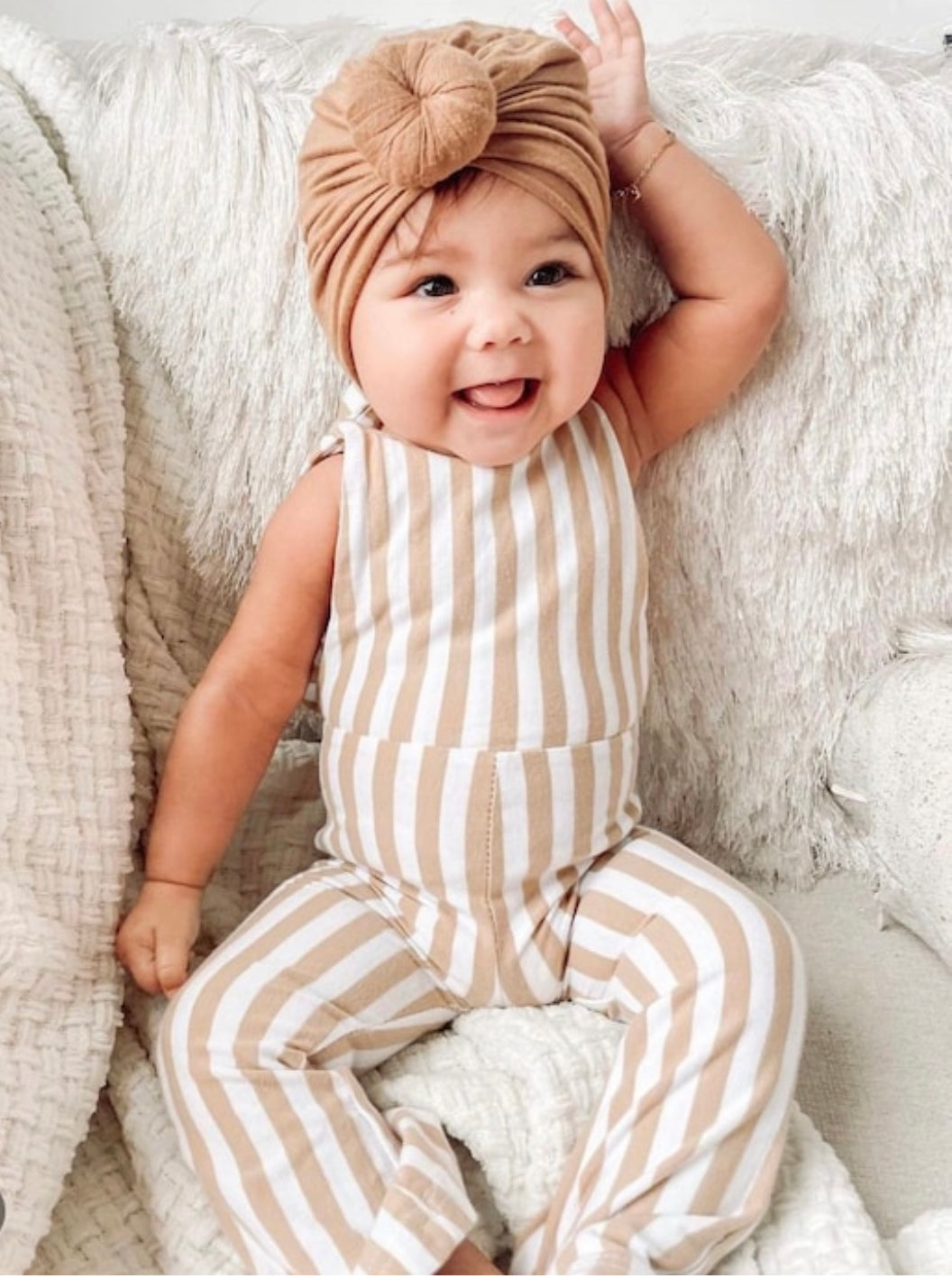 Striped Baby Flares Playsuit.