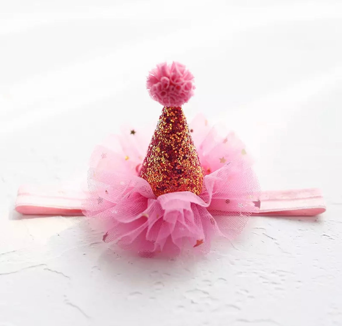 Baby Birthday Party Hat - Bright Pink.
