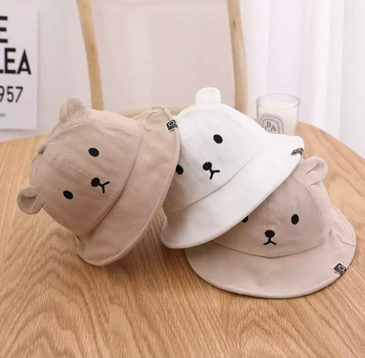 Baby Bear Bucket Hat - Coffee.