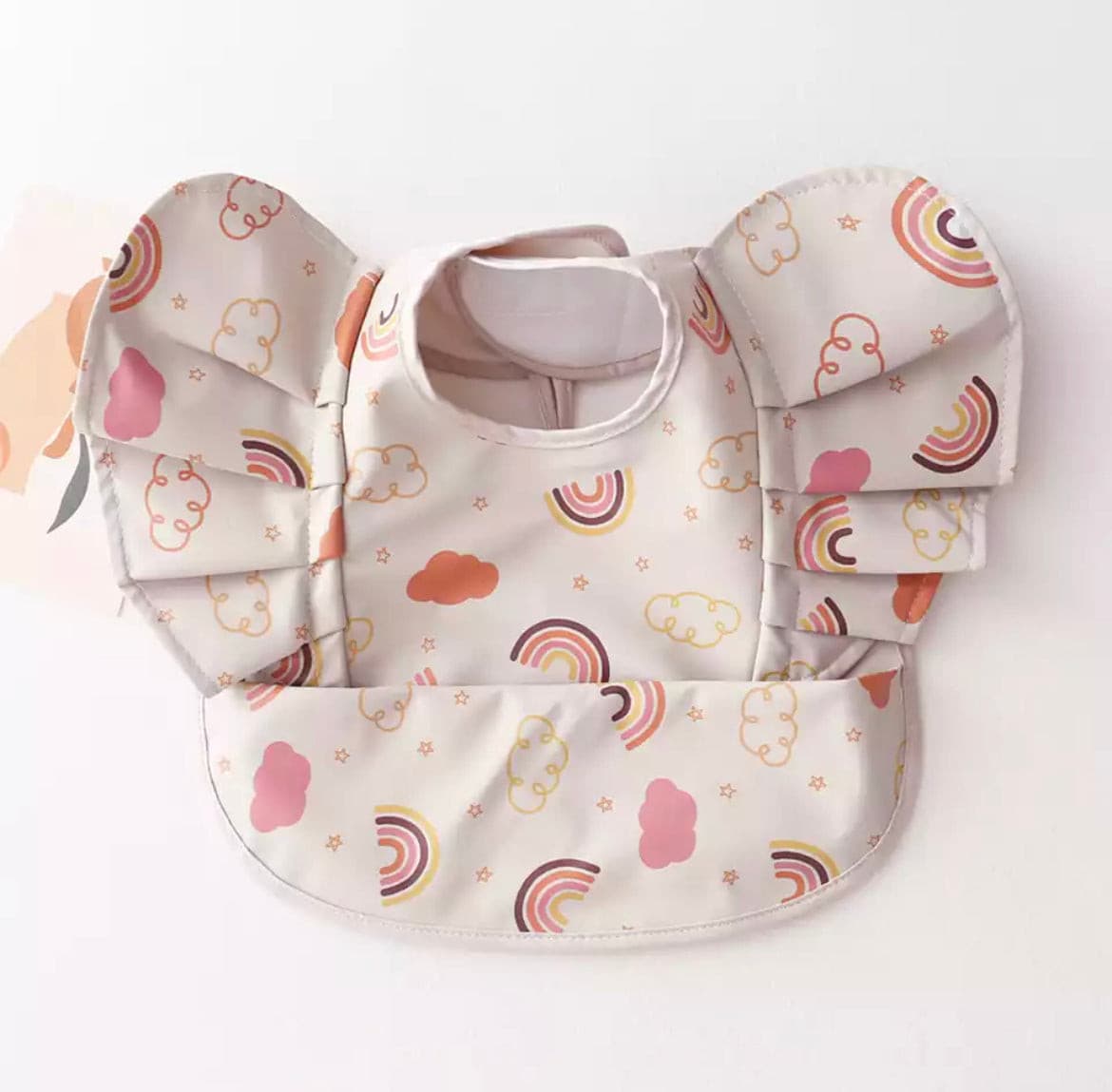 Waterproof Baby Bib - Rainbows.