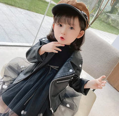 Baby / Toddler Girls Leather Jacket.