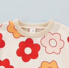 Retro Flower Baby - Bummies & Tee Summer Set.