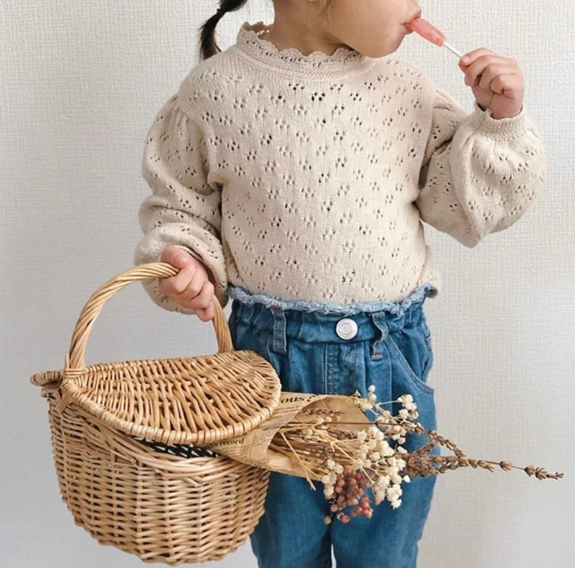 Celia - Girls Crochet Knitted Top.