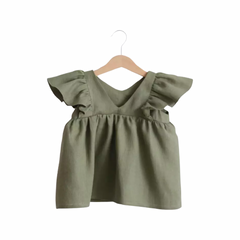 Baby Girl Linen Dress with Frills.