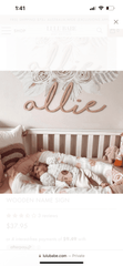 Wooden Name Sign - Coloured Personalised Nursery Decor.