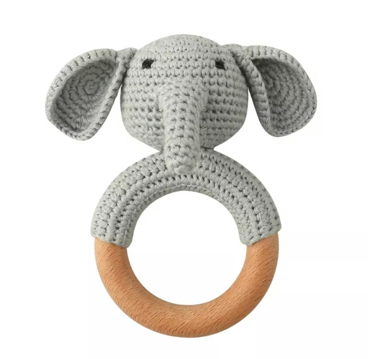 Hand Made Crochet Elephant.