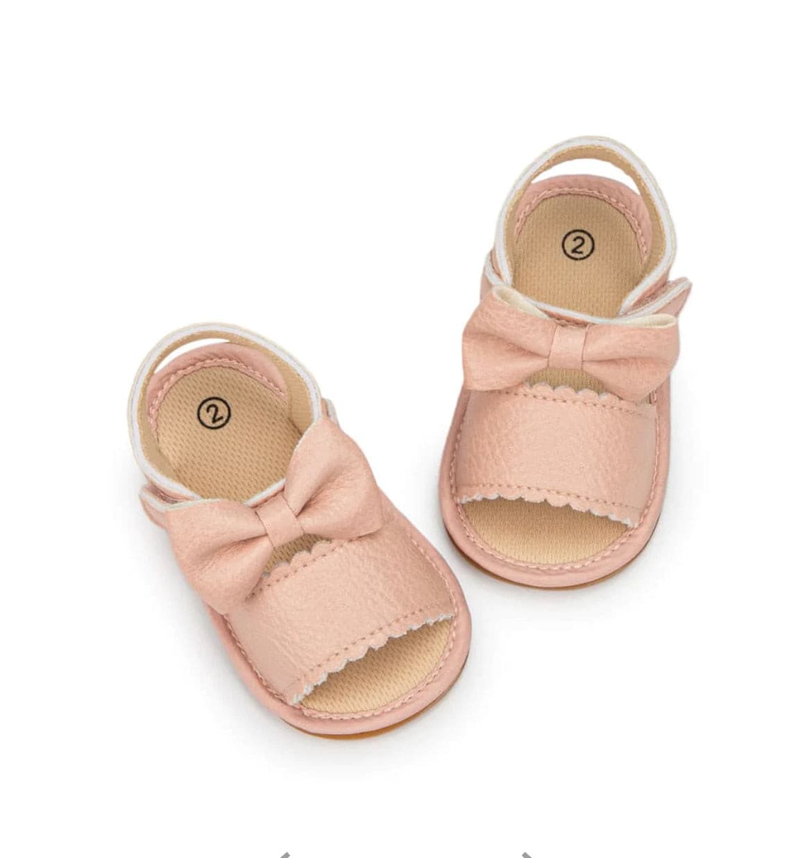 Nelly - Bow Sandal , Blush Pink.