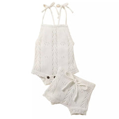 Baby Girls Knitted Set -White.