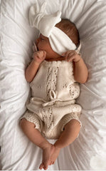 Baby Girls Knitted Set -White.