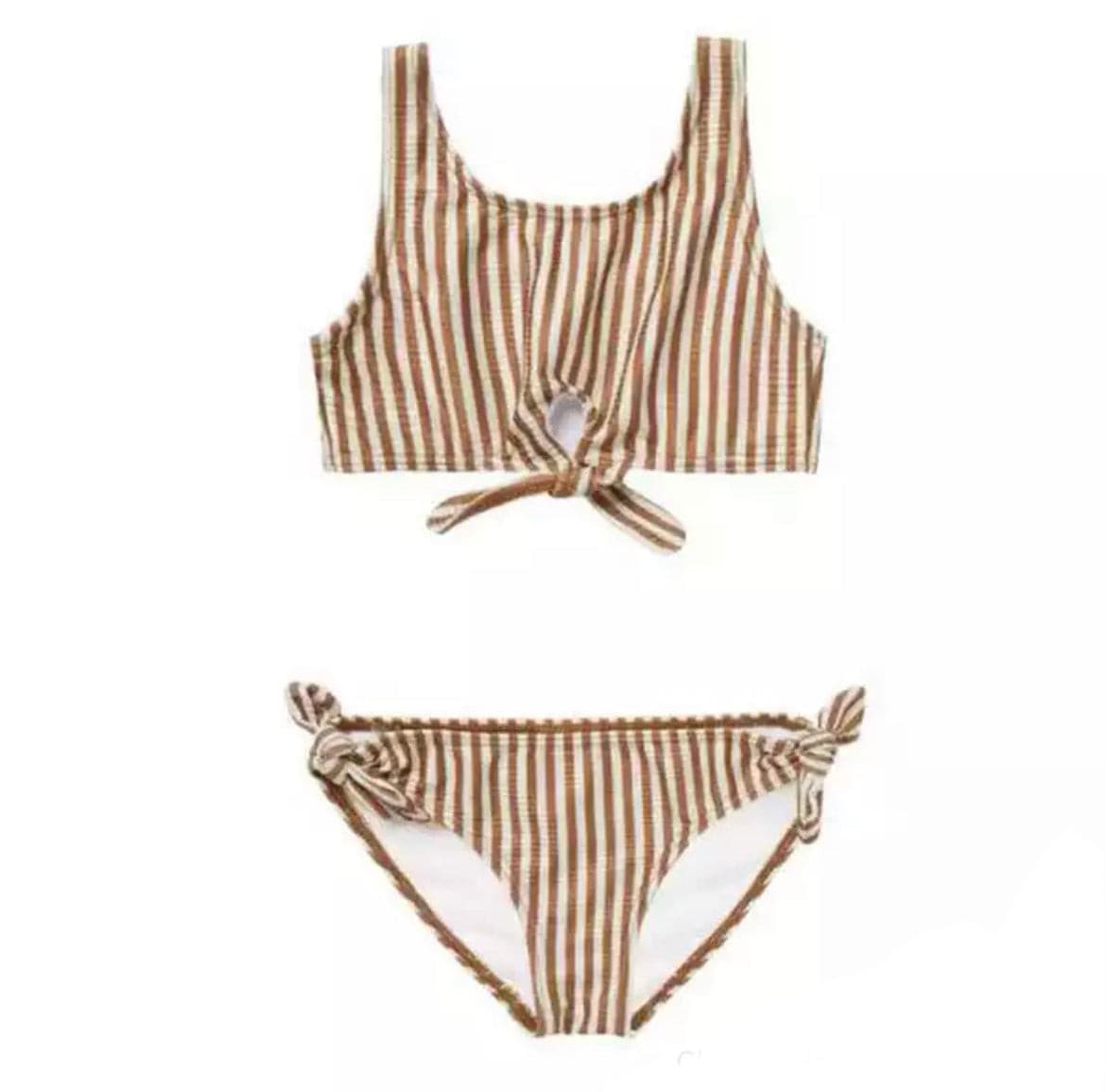 Toddler Girls Swimsuit Bikini , Stripes Tie Up , from 12 months-12 years.