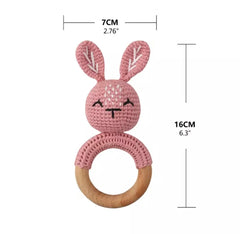 Crochet Baby Bunny Rattle.