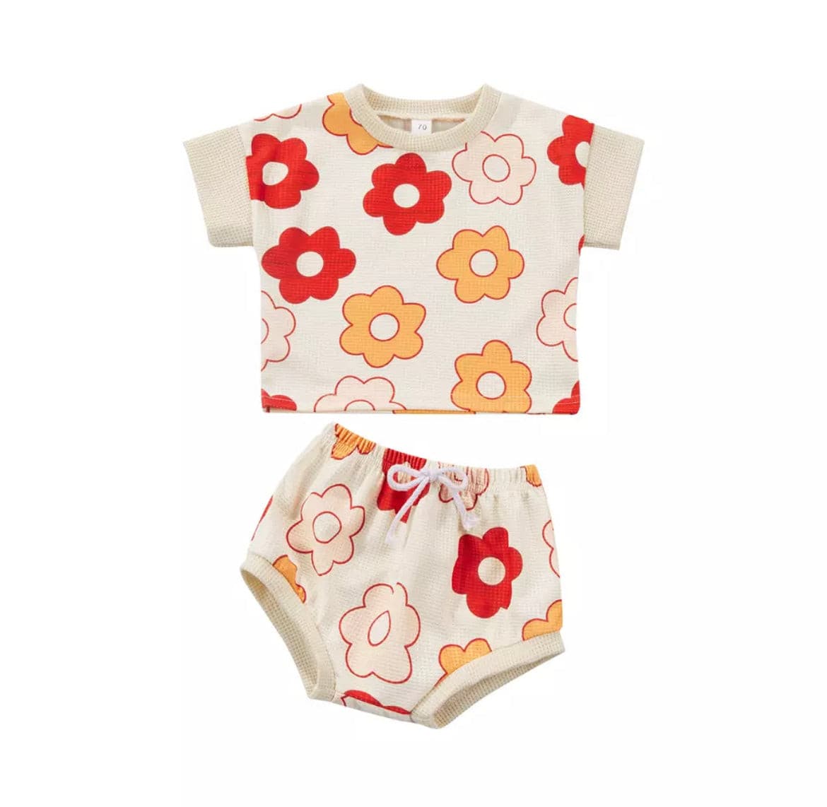 Retro Flower Baby - Bummies & Tee Summer Set.