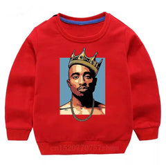Crowned Tupac Crewneck Sweater - Kids Homie Rapper Jumper Crowned Tupac Crewneck Sweater - Kids Homie Rapper Jumper.