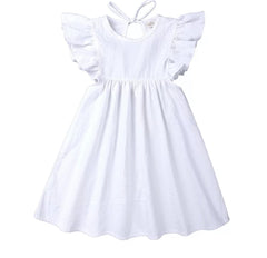 Rosie Ruffle Dress  - White.