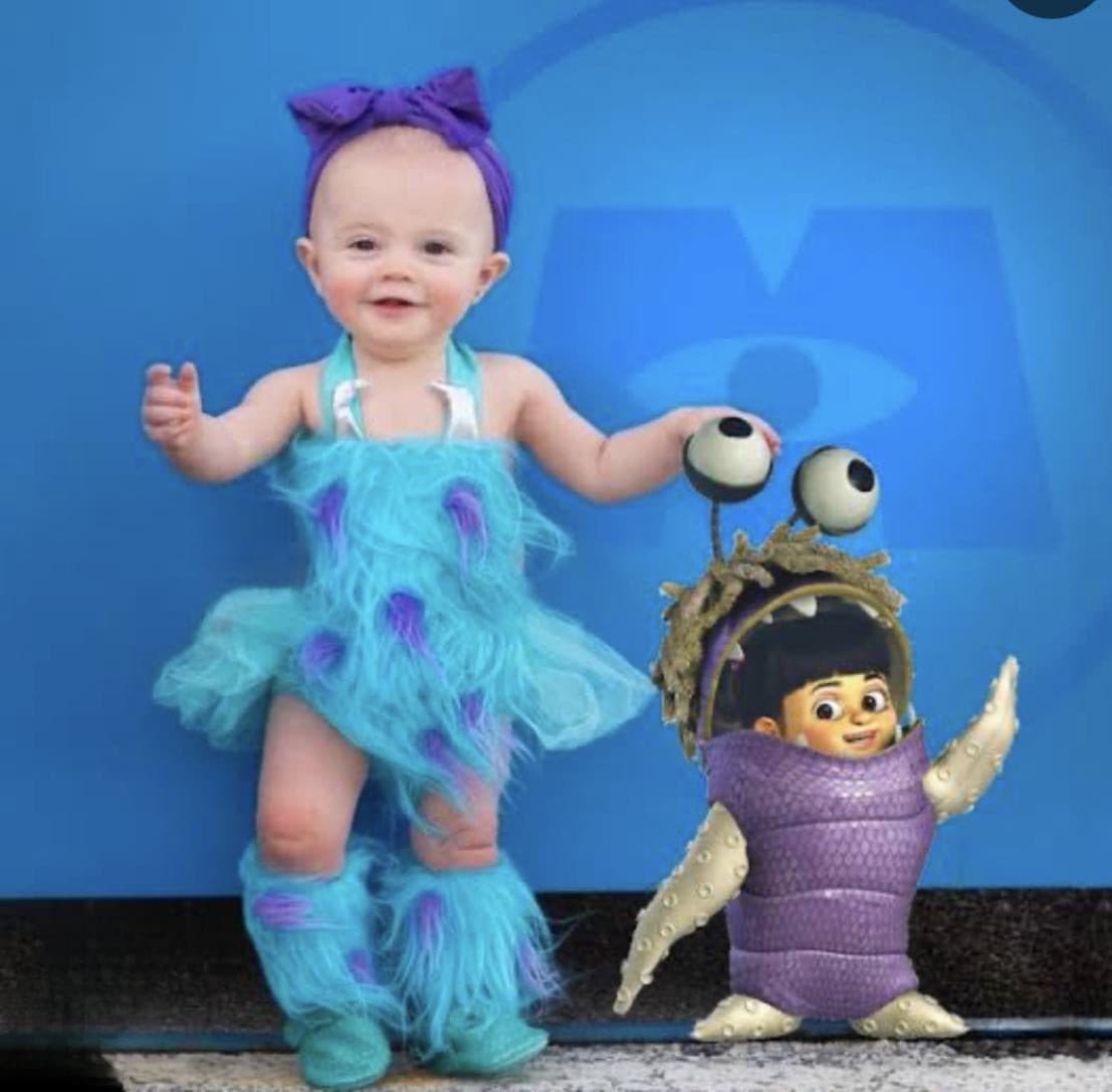 Monsters Inc Sullivan Fuzzy Fur Costume Set with Leg Warmers.