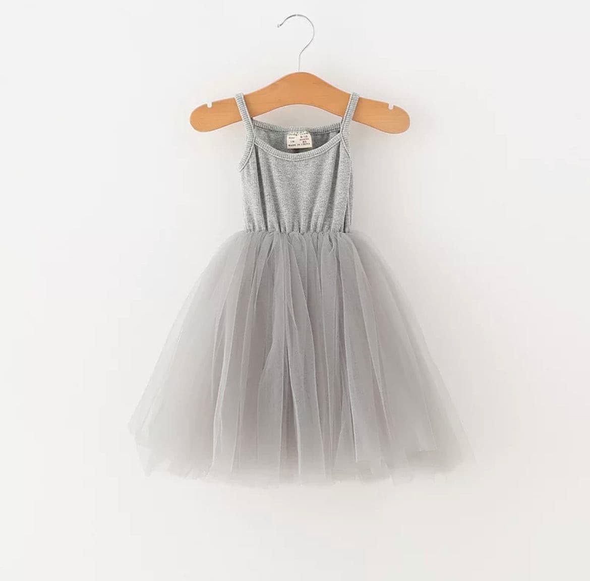Mila - Grey Singlet Dress with Tulle Tutu.