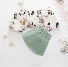 Cecilia - Floral Bell Sleeve Set.