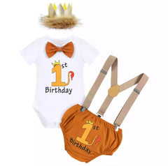 Boys First Birthday Costume  - Lion Tale.