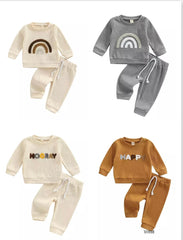 Waffle Boho Tracksuit - Assorted Colours.